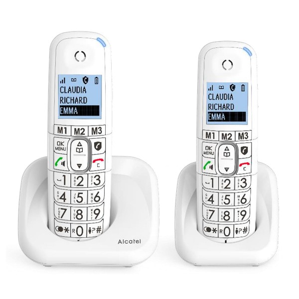 Alcatel xl785 duo teléfonos fijos inalámbricos blancos